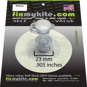 Fixmykite Replacement 9mm Stick-on Kite Inflate Valve, 1-way
