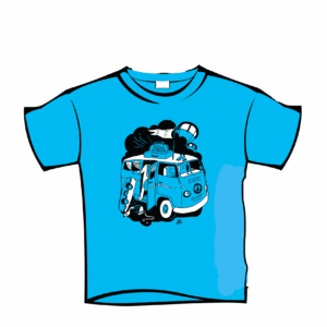 Good Breeze Kiteboarding VW Bus Graphic T-Shirt (Teal)