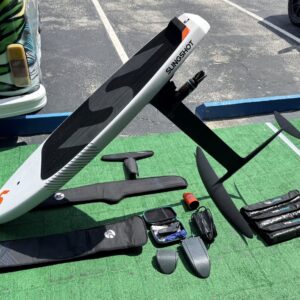Used Foil Drive Max complete package with Slingshot FlowCraft 65L board, Cabrinha Apex carbon foil and three Max Power batteries