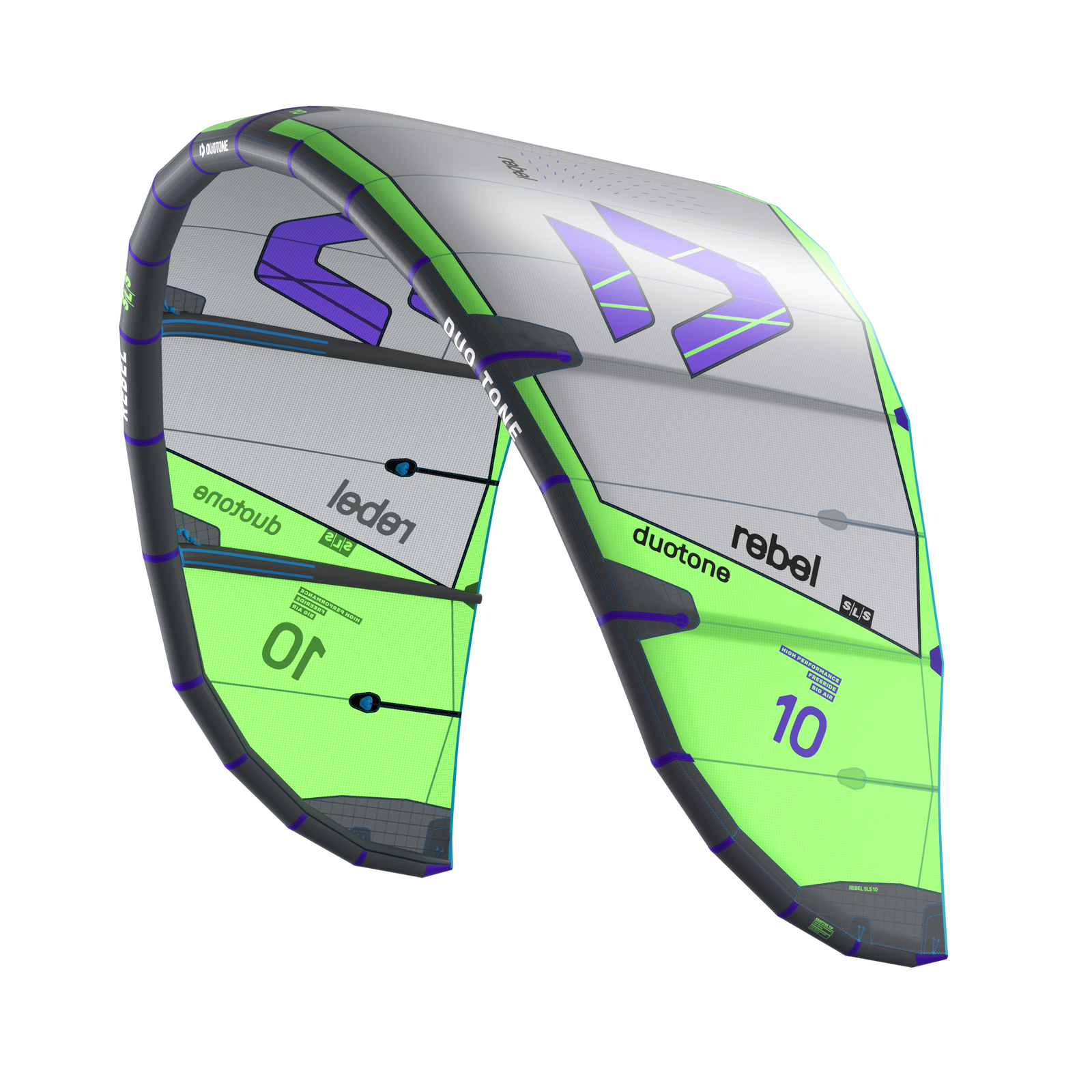 2027 Duotone Rebel SLS Kite C08 gray/light-lime