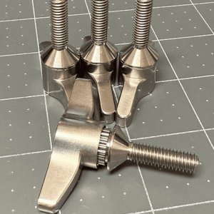 Custom Wing Screws M7 x 25mm Adjustable Titanium Wingscrew Set
